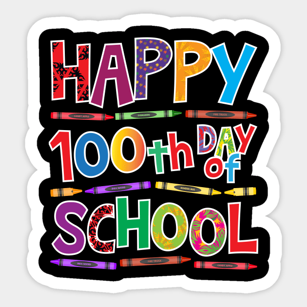 Happy 100th Day of School Shirt for Teacher Appreciation day Sticker by TBA Design